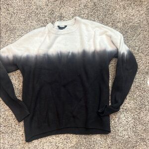 Gradient Black and White womens Sweater